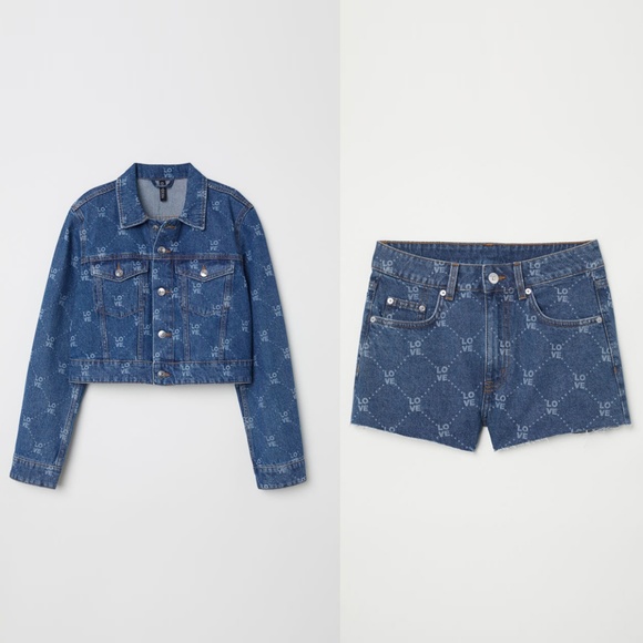 h&m short denim jacket